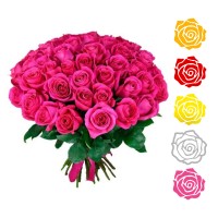 51 роза (50 см), цвет в ассортименте
